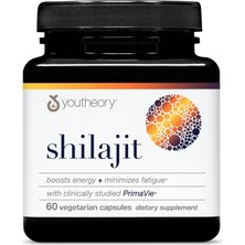 Youtheory Shilajit With Primavie Boost Energy + Minimizes Fatigue 60 Veg. Capsules