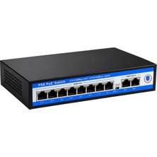 Zemheri Novacom NVC-PSE0820 100/1000 Mbps 8 Port Poe + 2 Port Uplink Switch