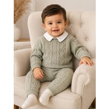 Mummys Love Erkek Çocuk 3'li Triko Takım -% 100 Doğal Pamuk - Haki