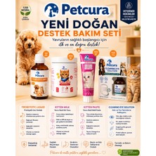 Petcura Yeni Doğan Yavru Kedi Destek ve Bakım Seti 4'lü (Süt Tozu + Probiyotik + Malt Paste + )