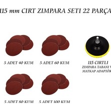 Die Grup 115 mm Cırt Zımpara Seti, Yüksek Kalite ve Dayanıklılık