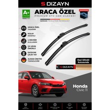 Drs Tuning S-Dizayn Honda Civic 11 Ön Cam Silecek Seti 2021 Üzeri Premium Araca Özel 60-48 cm A+ Kalite