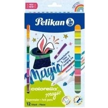 Die Grup 12'li Yıkanabilir Keçeli Kalem Seti, Canlı Renkler