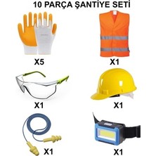 Die Grup 10 Parça Baret Eldiven Şantiye Koruma Seti