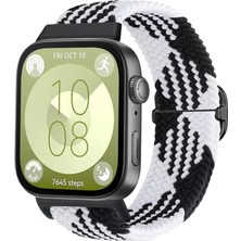 sbodurhome Huawei Fit 4 Star Kordon - Siyah-Beyaz