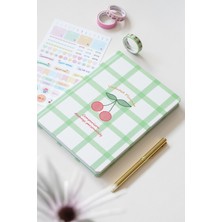 Matt Notebook A5 Süresiz Planlayıcı Ajanda 15X21 cm Motivasyon Sayfalı Kiraz