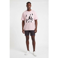 Usa Basketball Jordan Pembe Erkek Oversize T-Shirt 141955