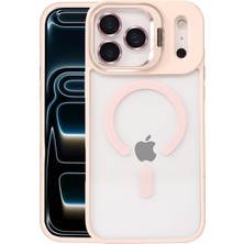 sbodurhome    iPhone 17 Pro Remim Lensli Magsafe Standlı Kapak - Pembe