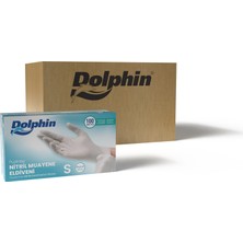 Dolphin Pudrasız Nitril Eldiven Beyaz S Beden 100 Adet x 20 Paket - Koli