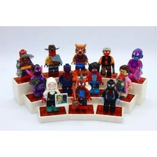 ART3 12 Minifigür Kapasiteli Premium Beyaz Kavisli LEGO Standı (19X10 Cm)