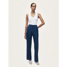 Nocturne Çizgili Geniş Paça Pantolon 3520