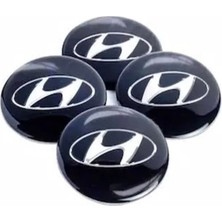 Gardenauto Hyundai Jant Göbeği Göbek Arması Sticker 56MM 1 Takım(4 Adet)