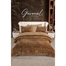 Güvenal Vome | Çantalı Jakarlı Çift Taraflı Wellsoft (230 x 250 Cm) Battal Boy Yorgan Seti | 1 Yorgan + 2 Yastık Kılıfı | Yumuşak Dokulu Kabarık Kışlık Yorgan | Çeyizlik