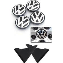 Gardenauto Volkswagen Passat Jetta Jant Göbek Arması (Kapağı) 4 Adet Kapı Köşe Koruyucu Hediye