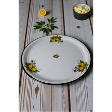 İnci Emaye 50 No Emaye Sini Sofra, Yemek Sunum Tepsi, Yer Sofrası Çinko ~48 cm