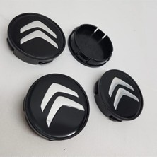 Gardenauto Jant Göbeği Citroen 58/55 (55MM Yuva) 4'lü Set Siyah