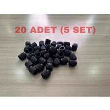 Gardenauto 20 Adet Universal Siyah Plastik Orijinal Standart Lastik Sibop Kapağı Seti 4x5 Kapak Set