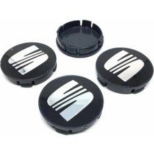 Gardenauto Jant Göbeği Seat 58/55 55MM Yuva 4'lü Set Siyah