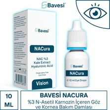 Bavesi Nacura Kedi, Köpek ve Atlara Özel %3 N-Asetil-Karnozin Içerikli Antioksidan Göz ve Kornea Bakım Damlası 10 ml