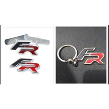 Gardenauto Seat Leon Fr Ateca Arona Ibiza Fr Panjur ve Bagaj Logosu ve 1 Adet Metal Fr Anahatarlık
