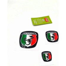 Gardenauto Fiat Punto Uyumlu Abarth Logo 3'lü Set (Ön-Arka-Direksiyon)
