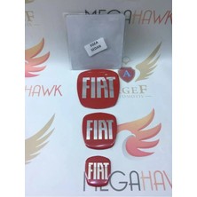 Gardenauto Fiat Egea Sedan Logo Seti Logo Direksiyon Panjur Bagaj Arma (Diğer Araç Modellerine Uymaz)