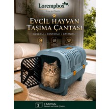 Lorempbox Evcil Hayvan Taşıma Çantası | Kedi ve Küçük Irk Köpek Taşıma Kafesi | Güvenli Kilitli, Havalandırmalı, Dayanıklı Taşıma Kutusu