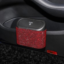 Gardenauto Taşlı Oto Araba Çöp Kutusu Kapaklı Organizer Taş Kaplı Çöp Kovası