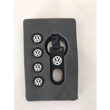 Gardenauto Volkswagen Logolu 4 Adet Sibop Kapağı ve 1 Adet Anahtarlık