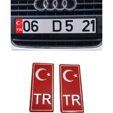 Gardenauto Araç Plaka Arması Kırmızı Plaka Araç Sticker Tr