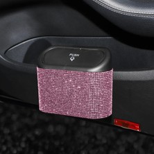 Gardenauto Taşlı Oto Araba Çöp Kutusu Kapaklı Organizer Taş Kaplı Çöp Kovası