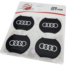 Gardenauto Jant Göbeği Audi Siyah Alüminyum Yapıştırma 60MM
