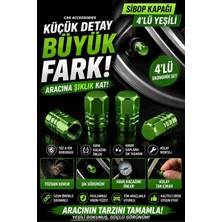 Gardenauto Alüminyum Altıgen Sibop Kapağı 4'lü Sibob Kapağı 4 Adet