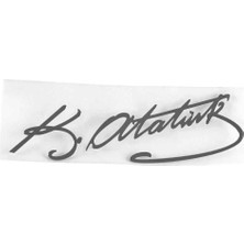 Gardenauto Metal Yazı Atatürk Imza 8x2 cm BR0304914