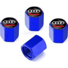 Gardenauto Audi Logolu Alüminyum Sibop Kapağı 4 Adet (Ithal Ürün)
