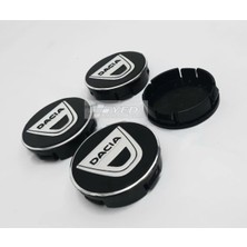Gardenauto Dacia Jant Göbeği 58/55 55MM Yuva 4'lü Set Siyah Çerçeveli