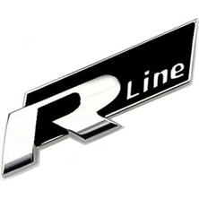 Gardenauto R Line Siyah 3D Metal Arma Amblem Logo