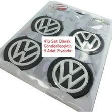 Gardenauto Jant Göbeği Arma Volkswagen Alüminyum 60MM 4lü Set Siyah