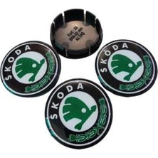 Gardenauto Skoda Jant Göbeği Geçmeli - 4 Adet-(Dıştan 56 Iç 52MM)