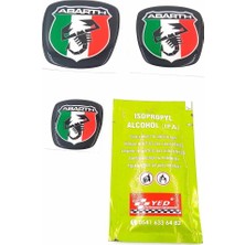 Gardenauto Fiat Egea Sedan Uyumlu Abarth Logo 3'lü Set (Ön-Arka-Direksiyon)