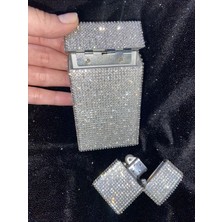 Gardenauto Uzun Slim Sigara Kutusu ve Zippo Çakmak ( Taşlı Anahtarlık Hediye )