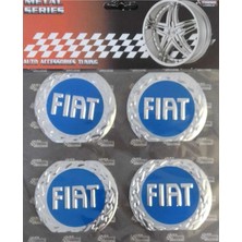 Gardenauto Fiat Mavi Alüminyum Yapıştırma Jant Göbeği 4 Lü 60MM
