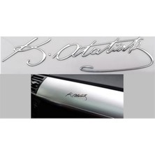Gardenauto Modacar Metal 8.5 cm Atatürk Imzası Sticker 424423
