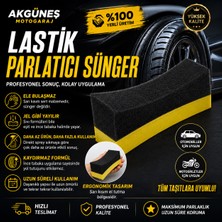 Akgüneş Motogaraj Lastik Parlatıcı Süngeri | Kavisli Profesyonel Lastik Aplikatörü | Otomobil & Motosiklet