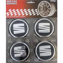 Gardenauto Seat Alüminyum Yapıştırma Jant Göbeği 4'lü 60MM