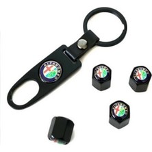 Gardenauto Alfa Romeo Logolu Spider Uyumlu Orijinal Sibop Kapağı Anahtarlık Set