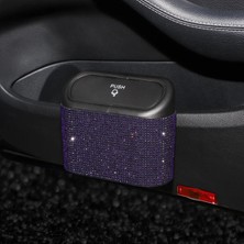 Gardenauto Taşlı Oto Araba Çöp Kutusu Kapaklı Organizer Taş Kaplı Çöp Kovası