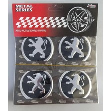 Gardenauto Peugeout Alüminyum Yapıştırma Jant Göbeği 4 Lü 60MM