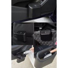 Gardenauto Tx-S6 Portatif Çok Fonksiyonlu Araç Çöp Kutusu Kapaklı Oto Araç Araba Çöp Kovası & Organizer