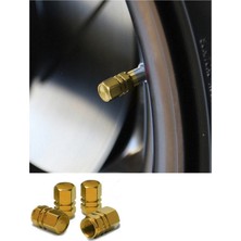 Gardenauto Alüminyum Altıgen Sibop Kapağı 4'lü Gold ( Altın ) Sibob Kapağı